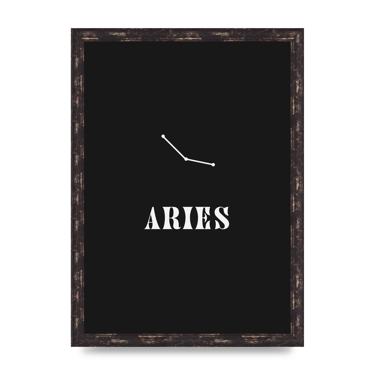 Minimalist Horoscope Star Sign Series Aries Wall Art - A3 framed