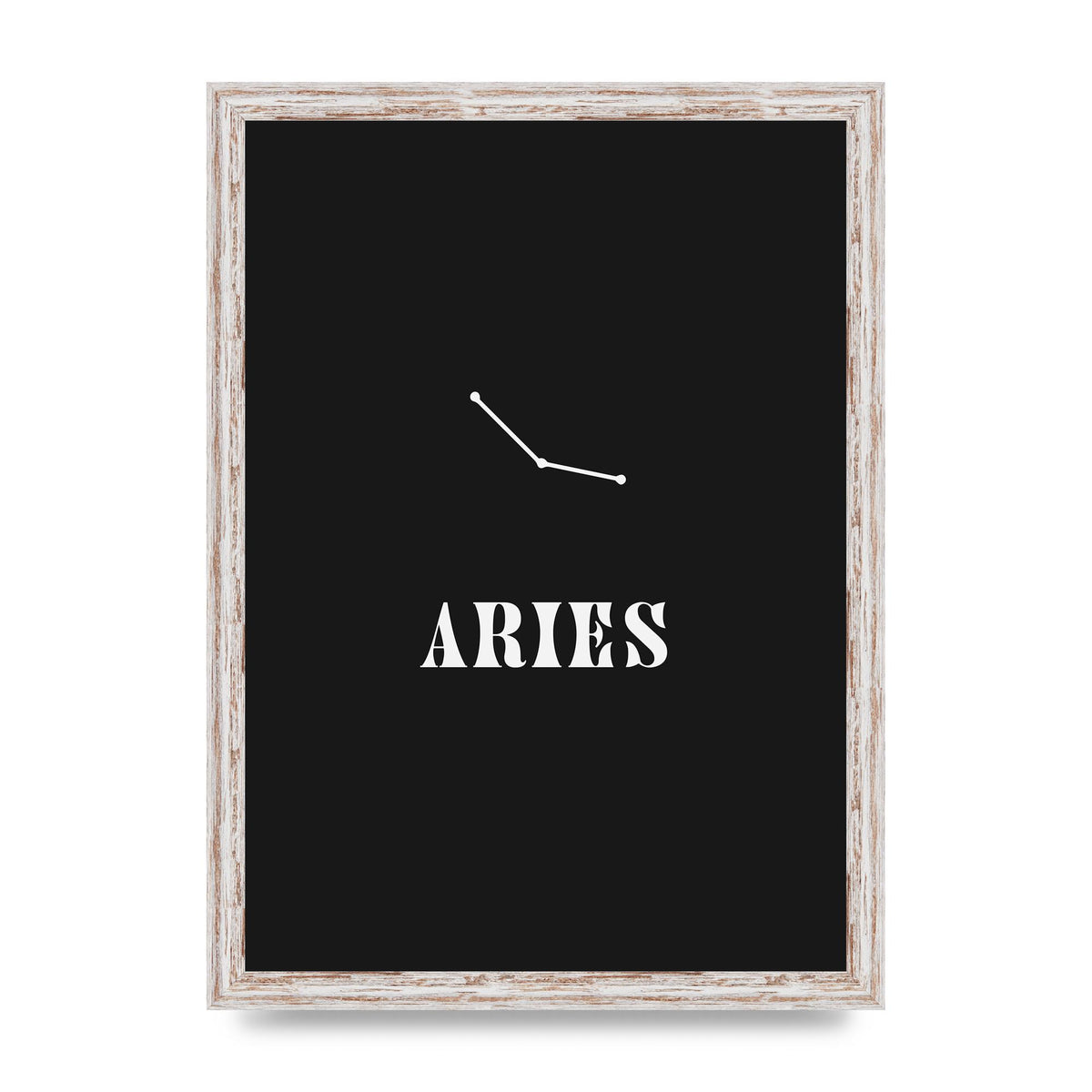 Minimalist Horoscope Star Sign Series Aries Wall Art - A3 framed