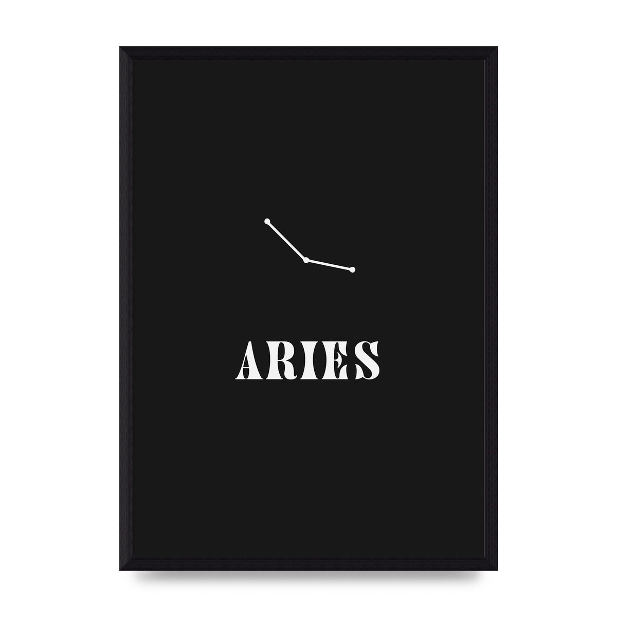 Minimalist Horoscope Star Sign Series Aries Wall Art - A3 framed