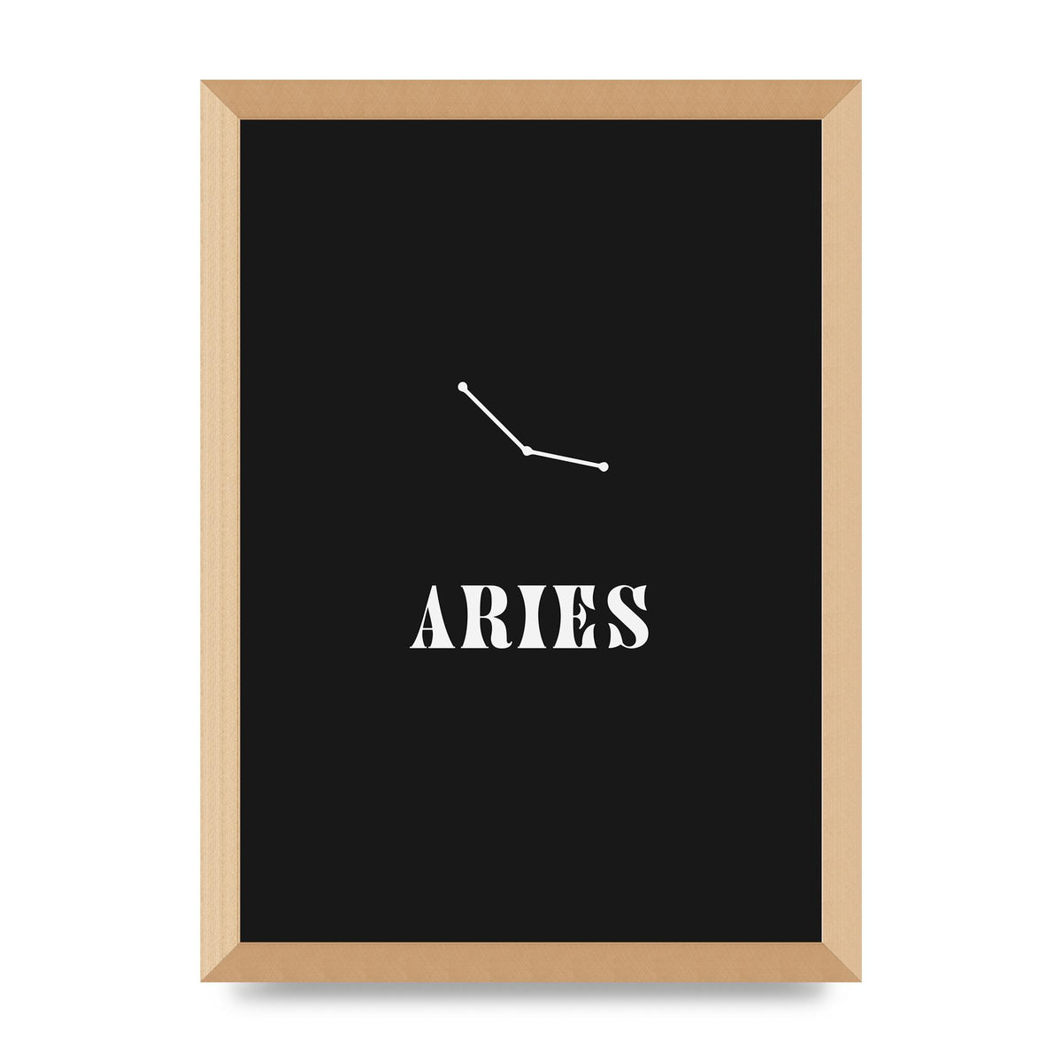Minimalist Horoscope Star Sign Series Aries Wall Art - A3 framed