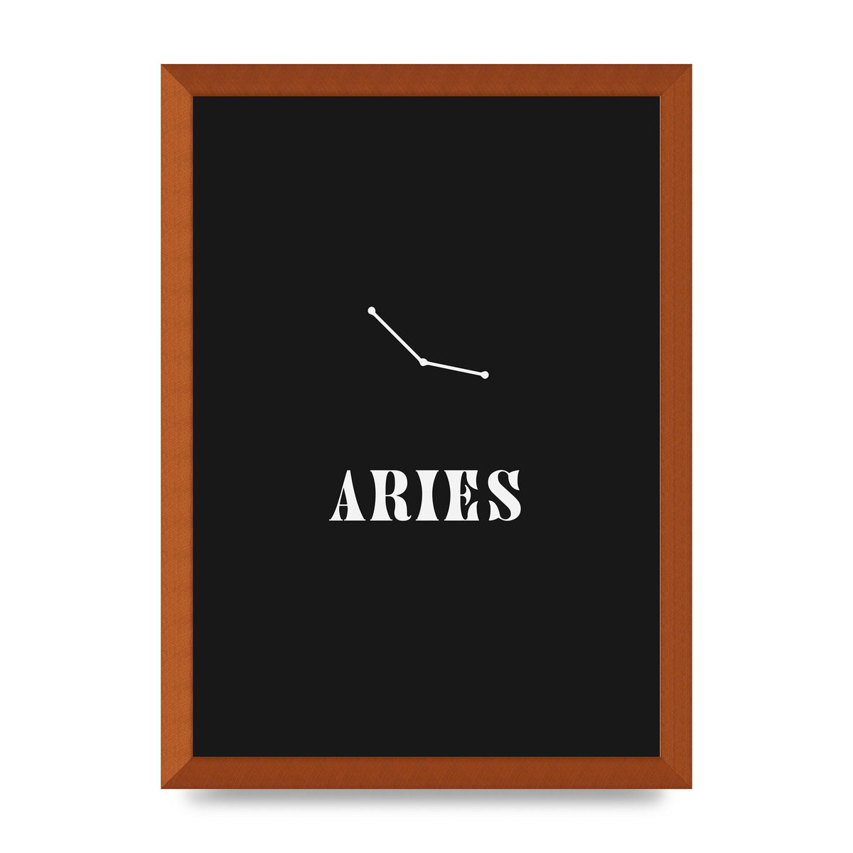 Minimalist Horoscope Star Sign Series Aries Wall Art - A3 framed