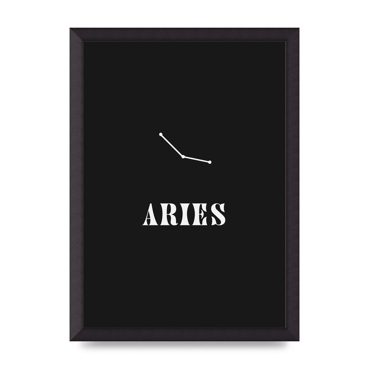 Minimalist Horoscope Star Sign Series Aries Wall Art - A3 framed