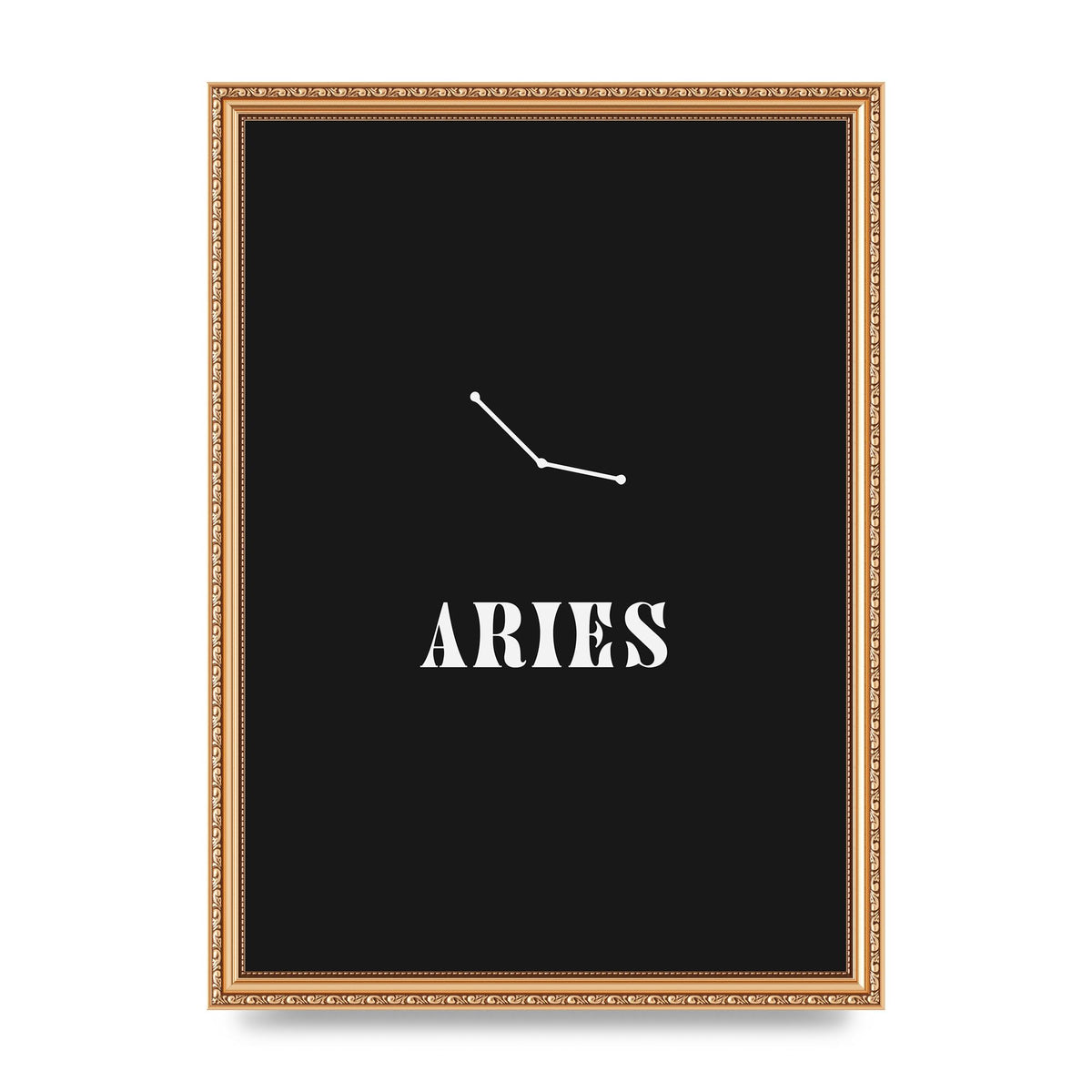 Minimalist Horoscope Star Sign Series Aries Wall Art - A3 framed