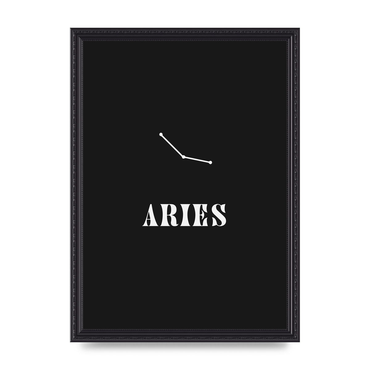 Minimalist Horoscope Star Sign Series Aries Wall Art - A3 framed