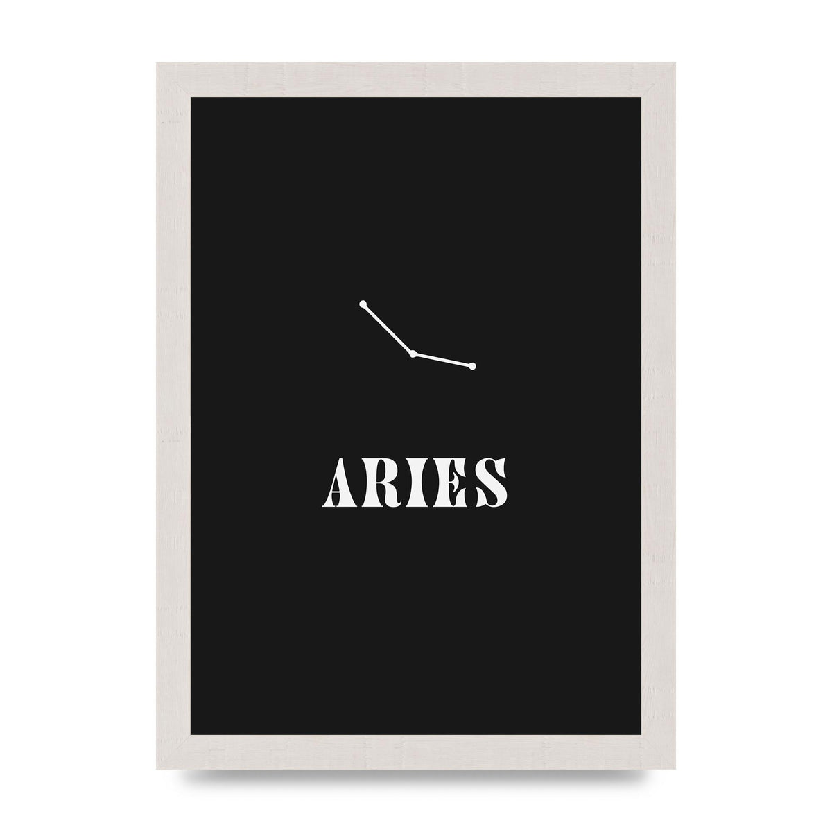 Minimalist Horoscope Star Sign Series Aries Wall Art - A4 framed