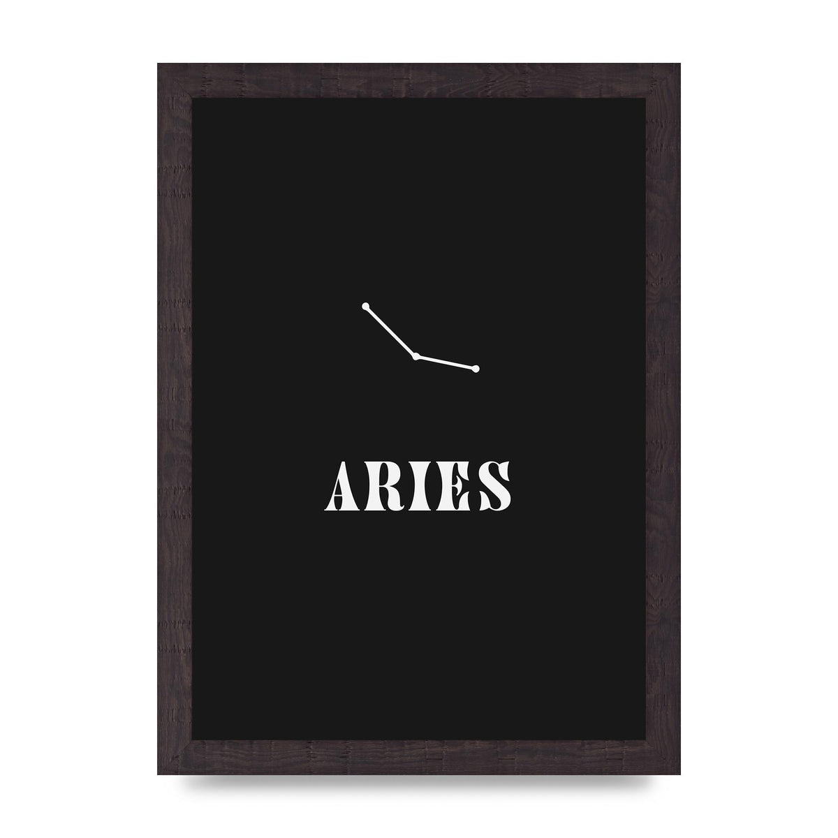 Minimalist Horoscope Star Sign Series Aries Wall Art - A4 framed
