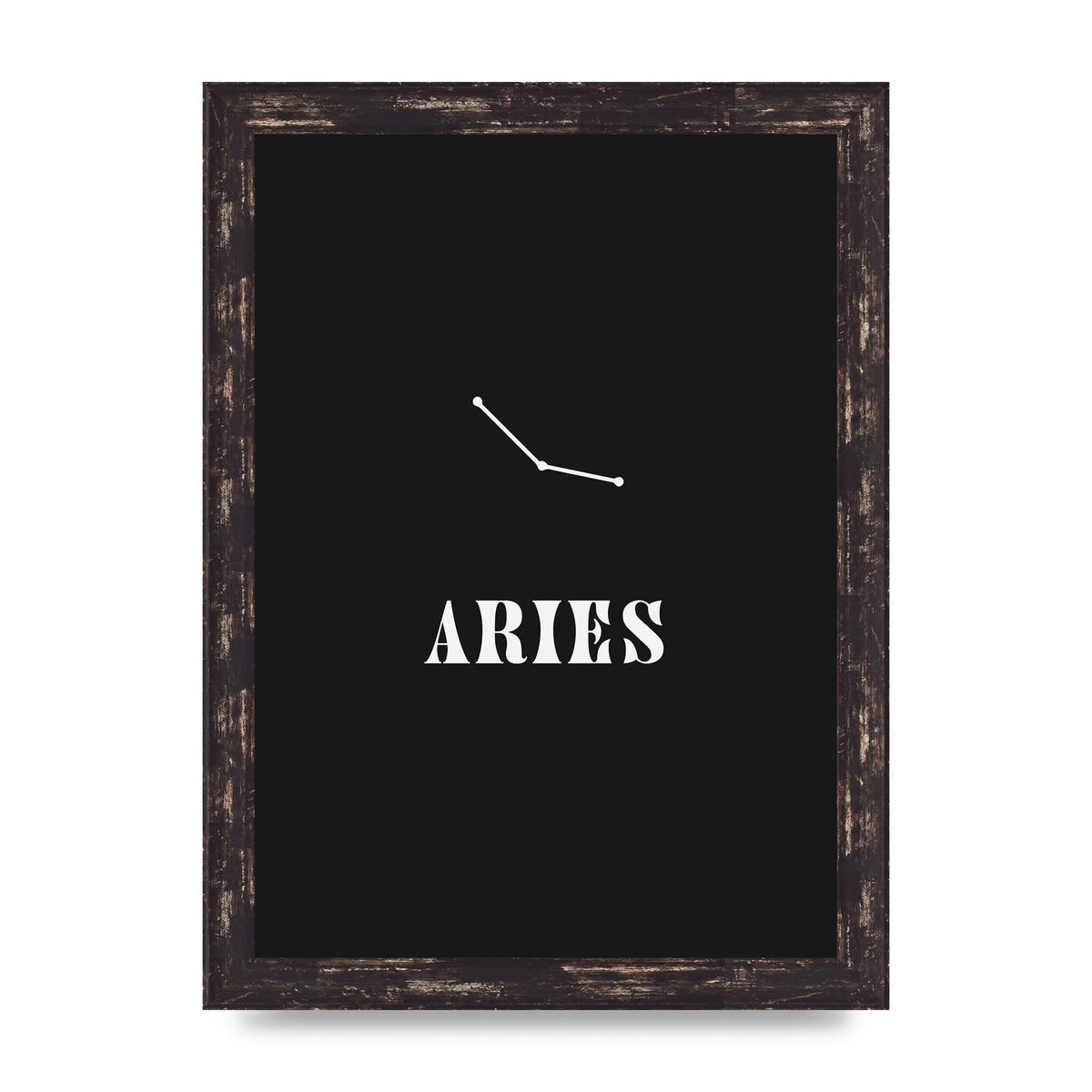 Minimalist Horoscope Star Sign Series Aries Wall Art - A4 framed