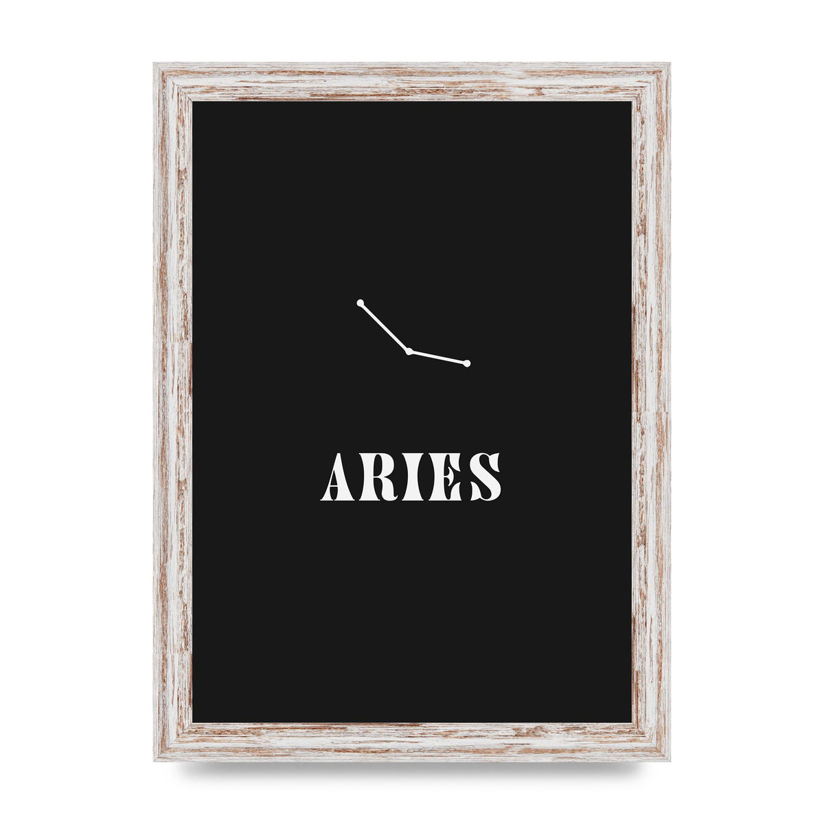 Minimalist Horoscope Star Sign Series Aries Wall Art - A4 framed