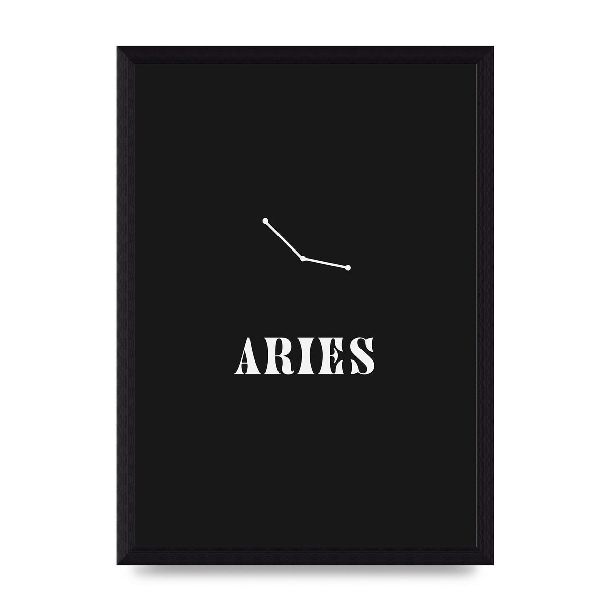 Minimalist Horoscope Star Sign Series Aries Wall Art - A4 framed