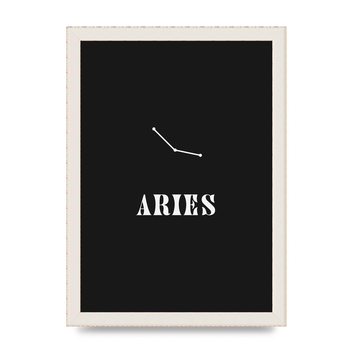 Minimalist Horoscope Star Sign Series Aries Wall Art - A4 framed