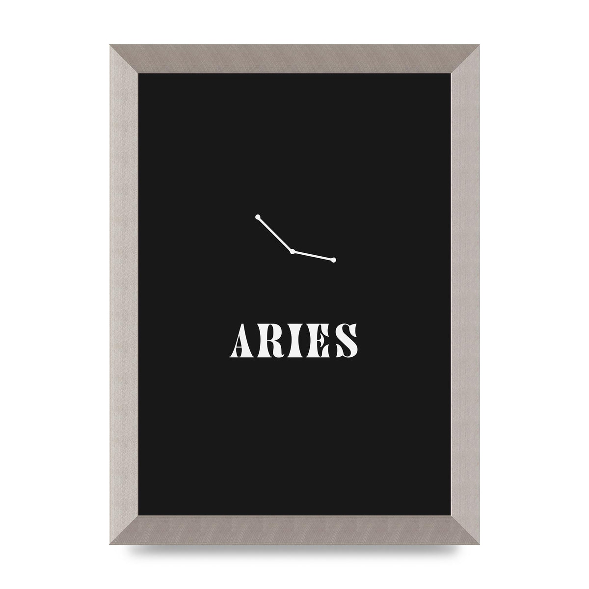 Minimalist Horoscope Star Sign Series Aries Wall Art - A4 framed
