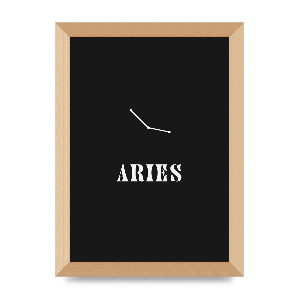 Minimalist Horoscope Star Sign Series Aries Wall Art - A4 framed