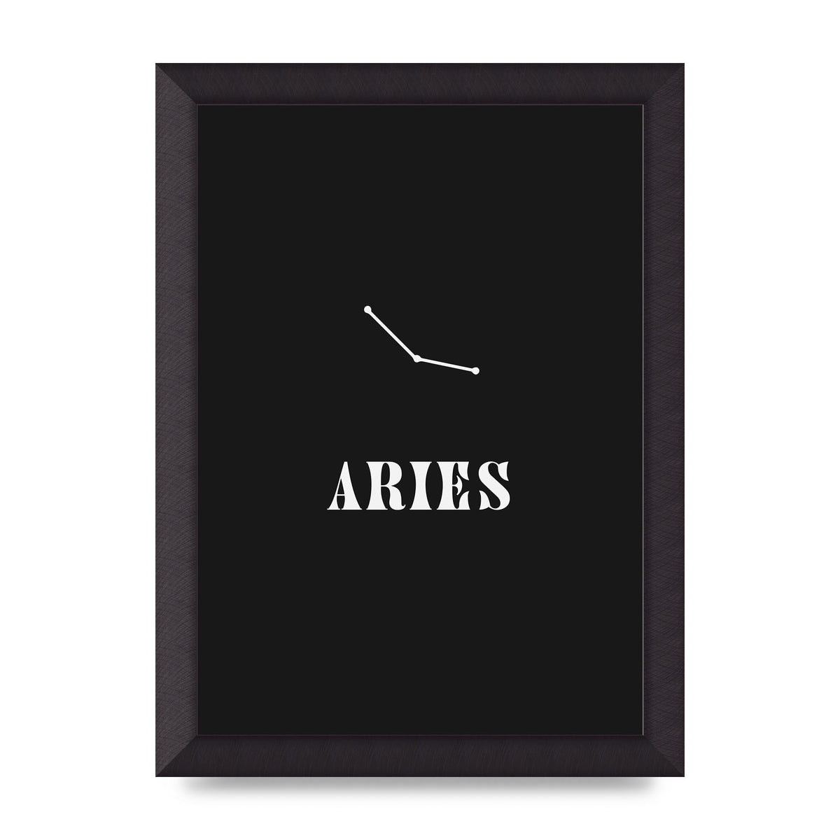 Minimalist Horoscope Star Sign Series Aries Wall Art - A4 framed