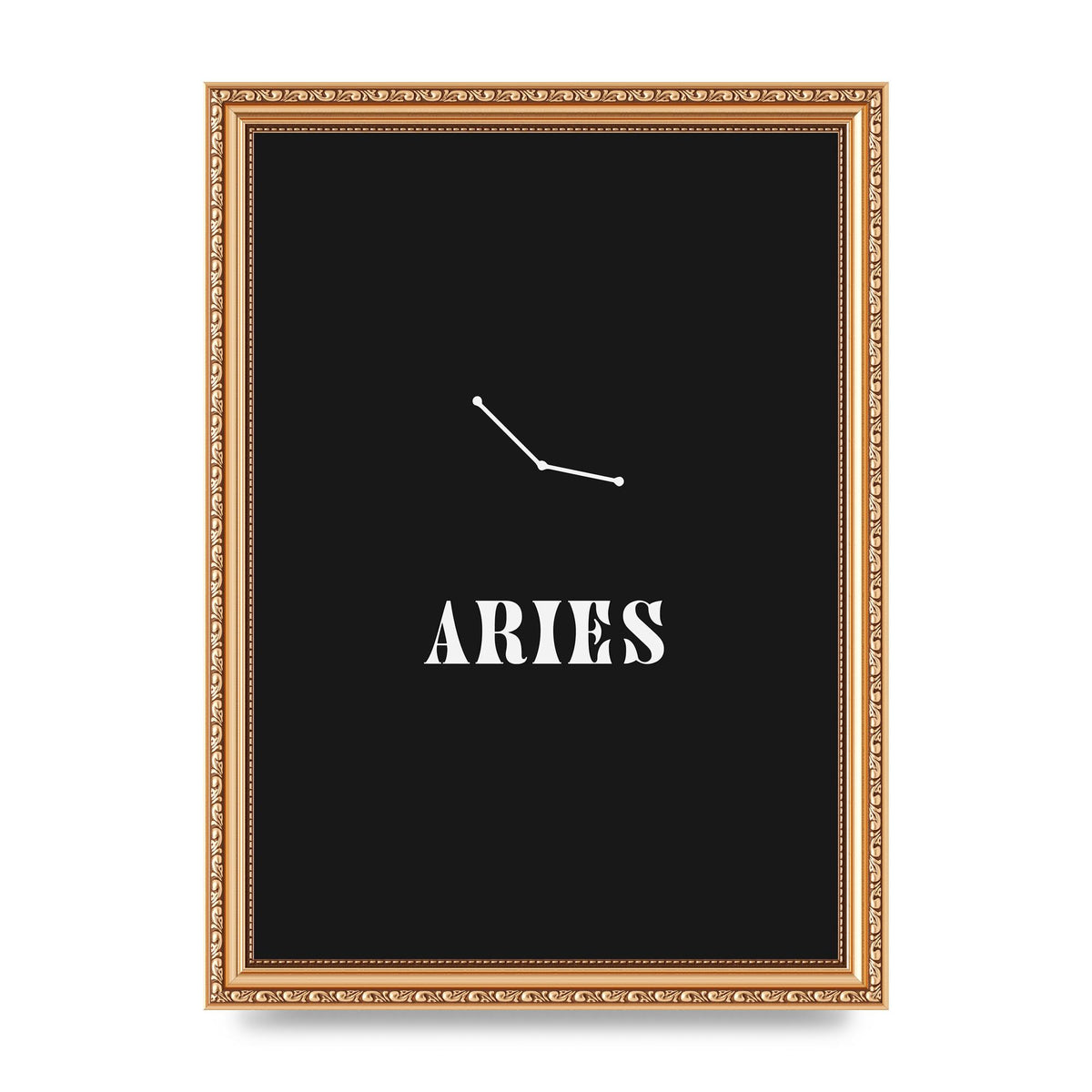 Minimalist Horoscope Star Sign Series Aries Wall Art - A4 framed