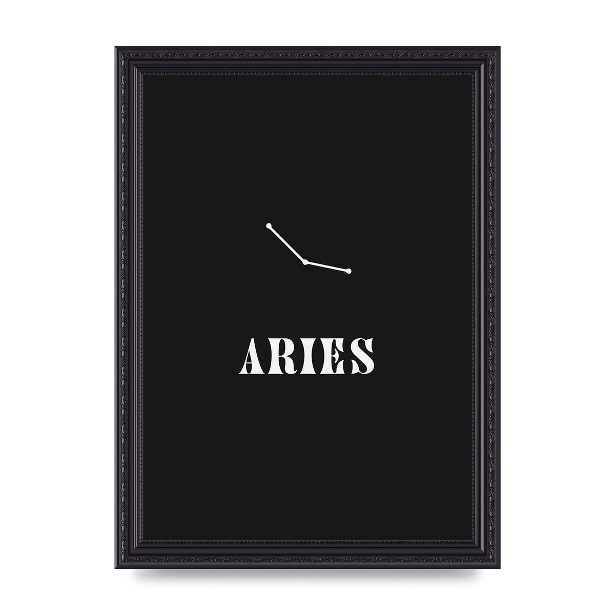 Minimalist Horoscope Star Sign Series Aries Wall Art - A4 framed