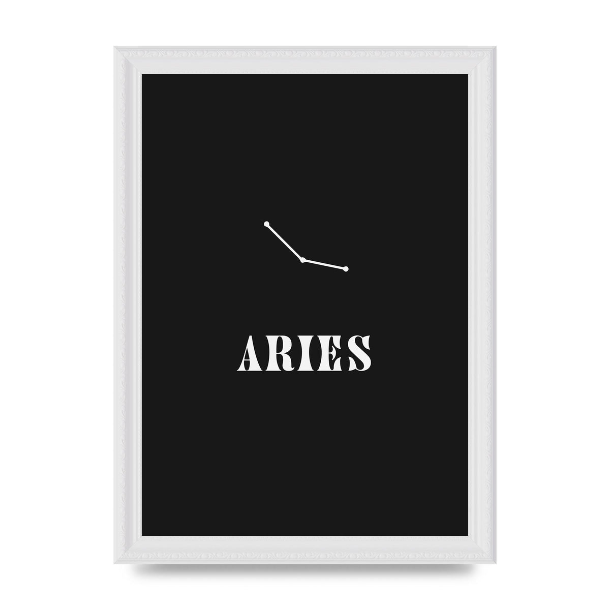 Minimalist Horoscope Star Sign Series Aries Wall Art - A4 framed