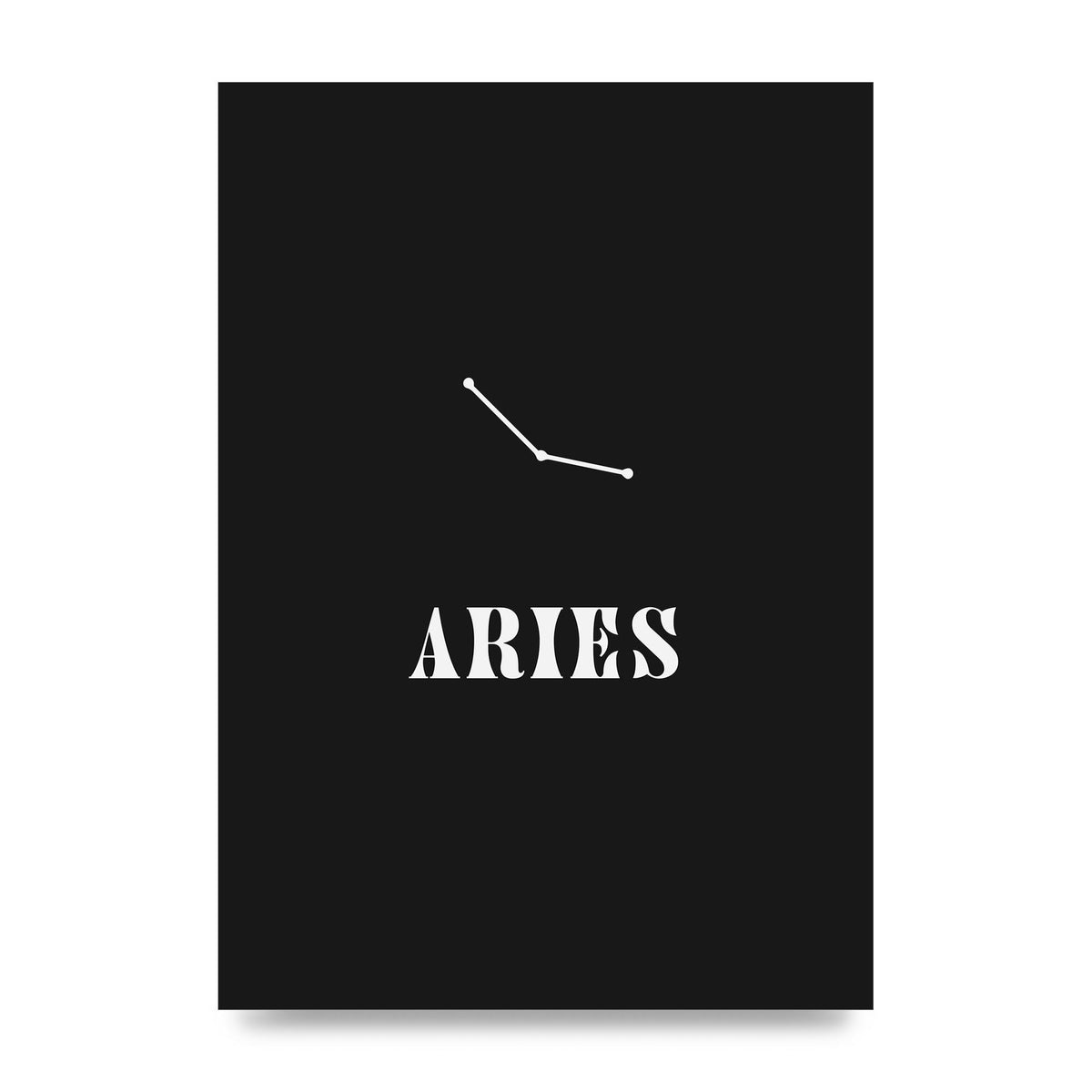 Minimalist Horoscope Star Sign Series Aries Wall Art - unframed print