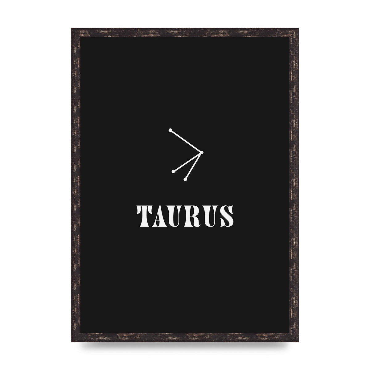 Minimalist Horoscope Star Sign Series Taurus Art For The Home - A2 framed
