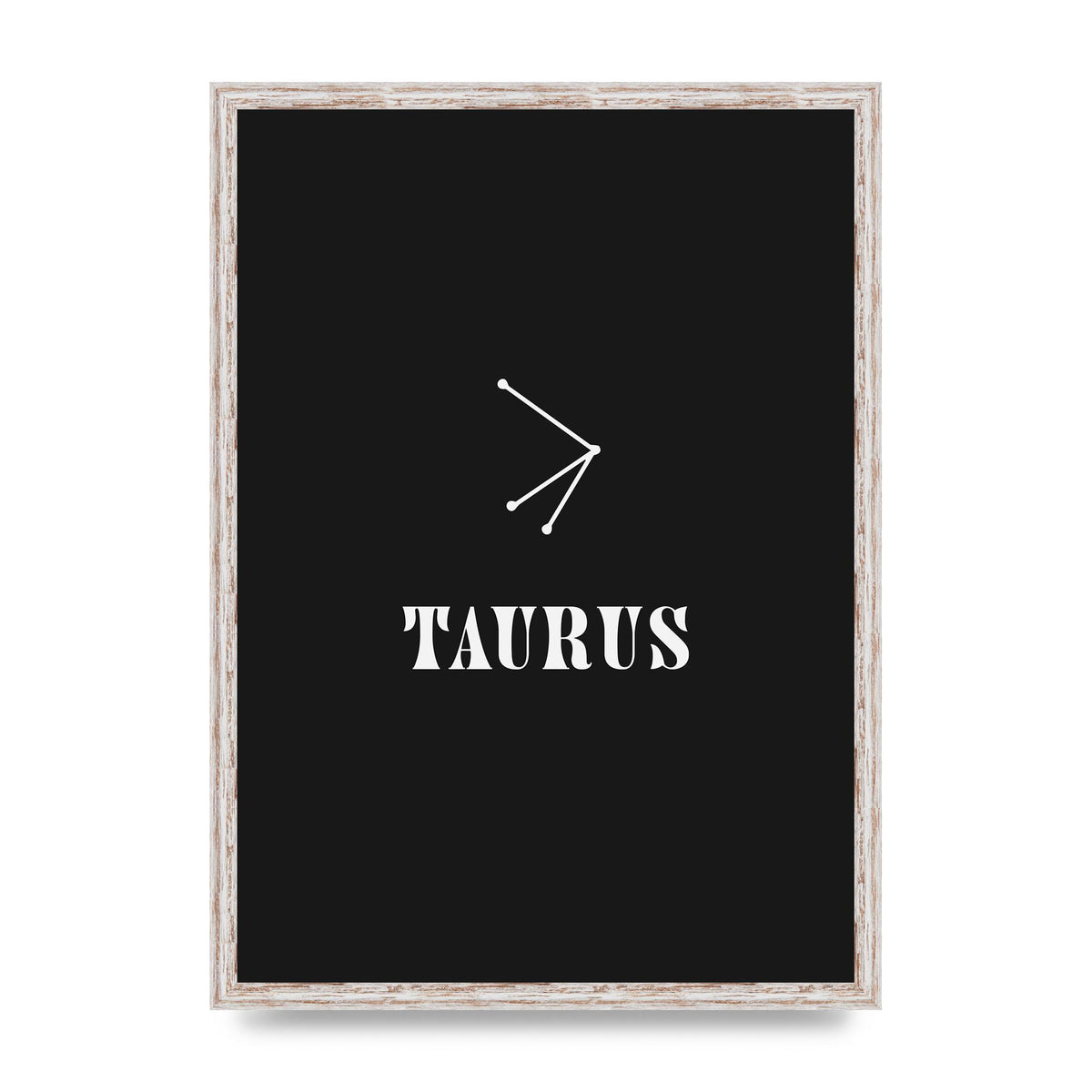 Minimalist Horoscope Star Sign Series Taurus Art For The Home - A2 framed