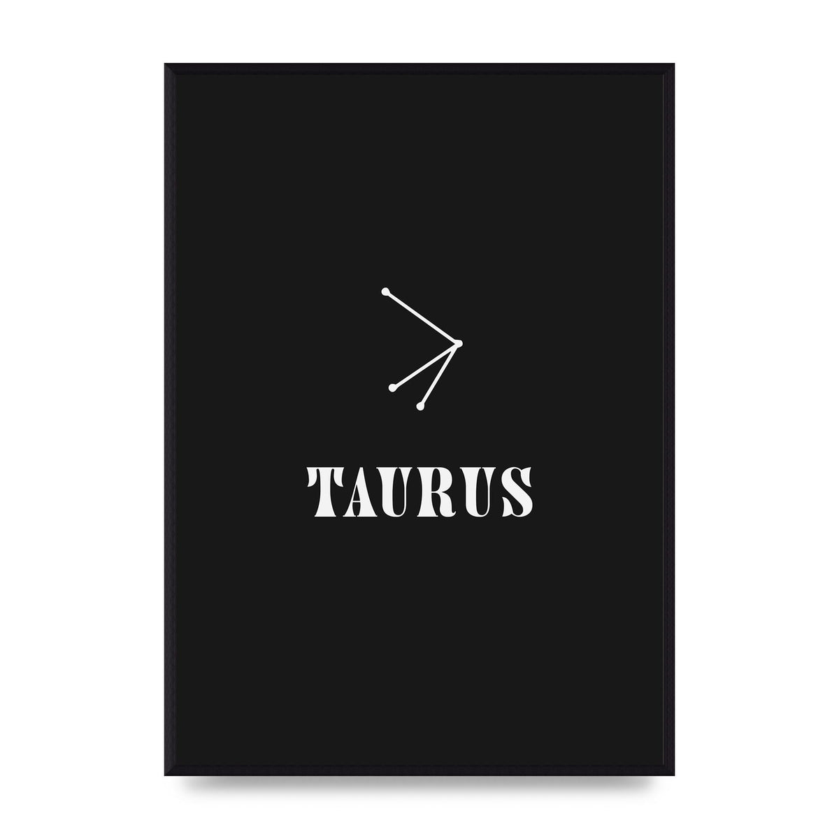 Minimalist Horoscope Star Sign Series Taurus Art For The Home - A2 framed