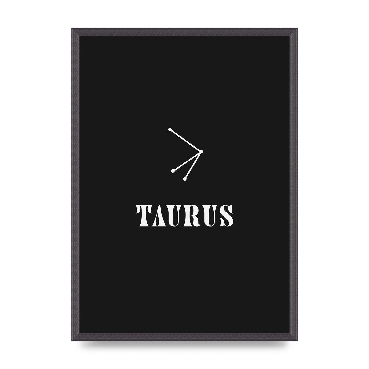 Minimalist Horoscope Star Sign Series Taurus Art For The Home - A2 framed