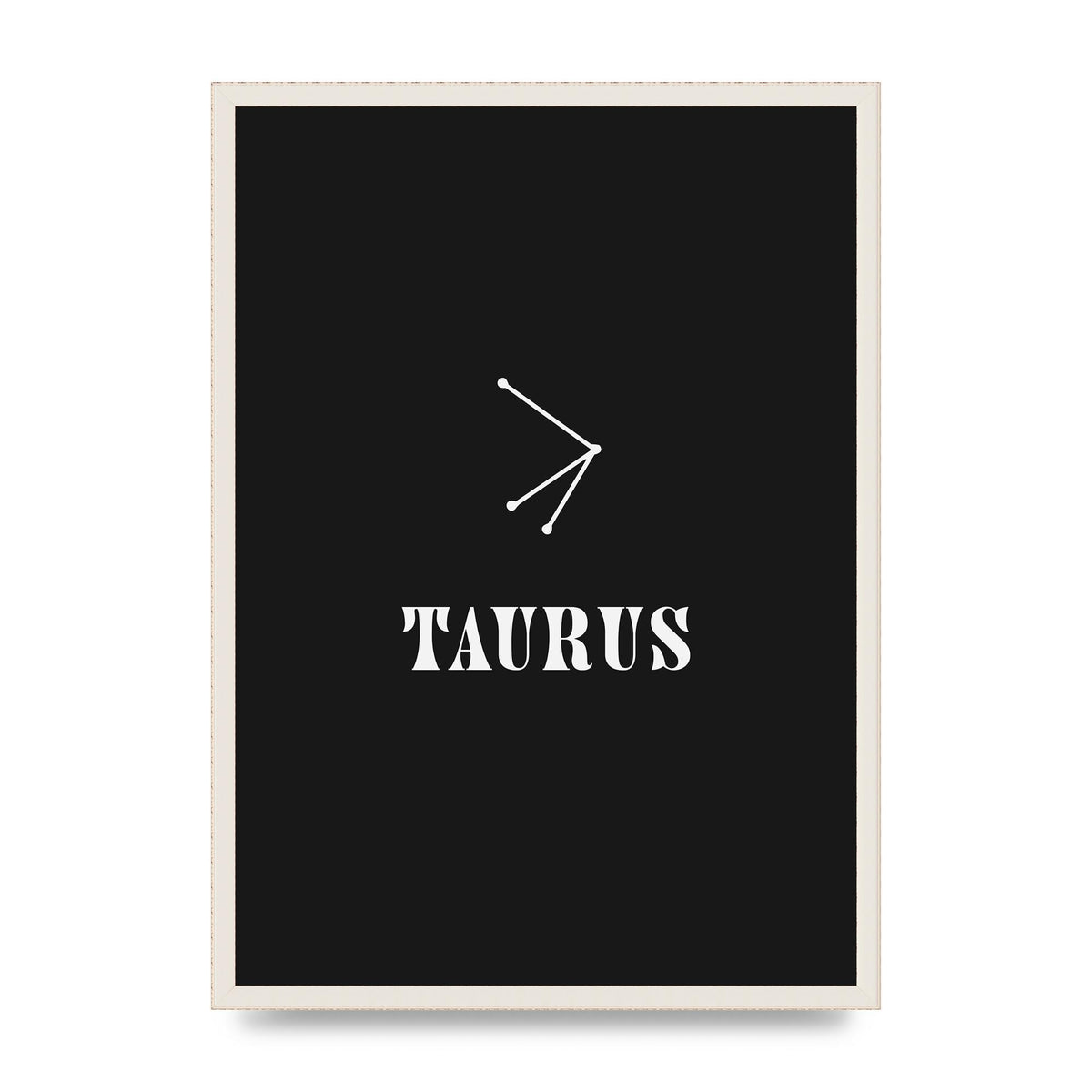 Minimalist Horoscope Star Sign Series Taurus Art For The Home - A2 framed