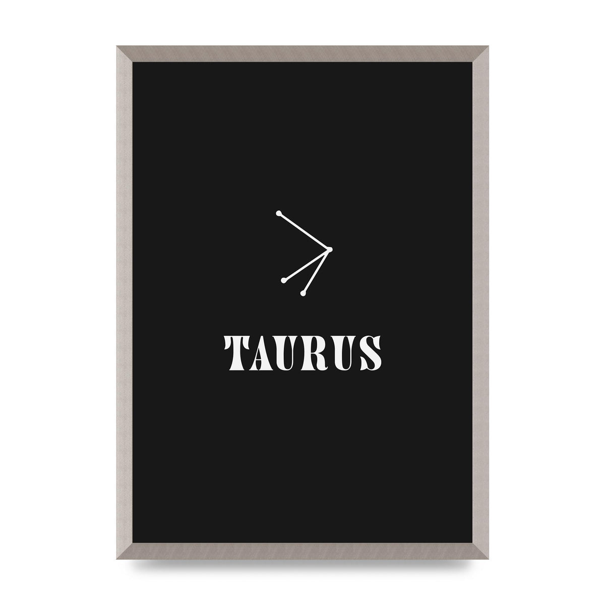 Minimalist Horoscope Star Sign Series Taurus Art For The Home - A2 framed