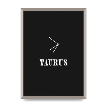 Minimalist Horoscope Star Sign Series Taurus Art For The Home - A2 framed