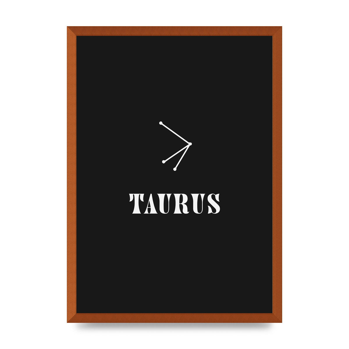 Minimalist Horoscope Star Sign Series Taurus Art For The Home - A2 framed
