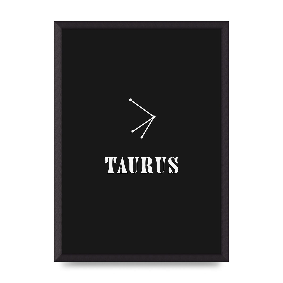 Minimalist Horoscope Star Sign Series Taurus Art For The Home - A2 framed