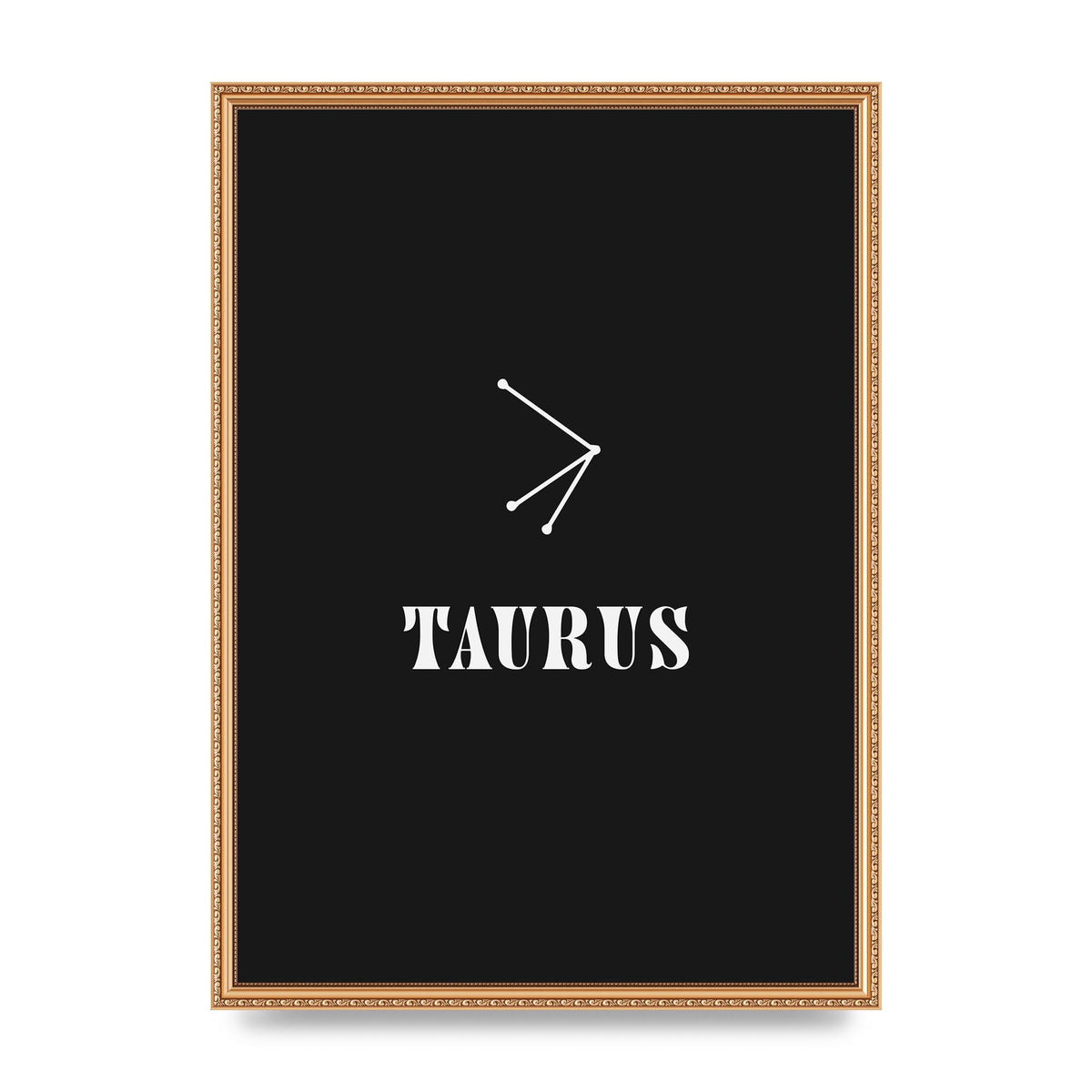 Minimalist Horoscope Star Sign Series Taurus Art For The Home - A2 framed
