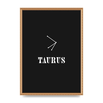 Minimalist Horoscope Star Sign Series Taurus Art For The Home - A2 framed