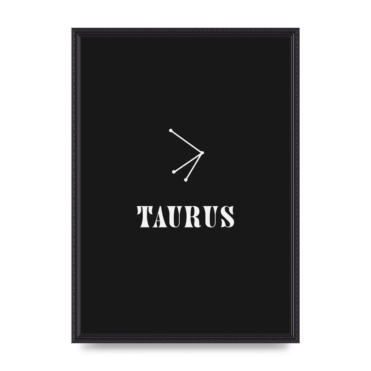 Minimalist Horoscope Star Sign Series Taurus Art For The Home - A2 framed
