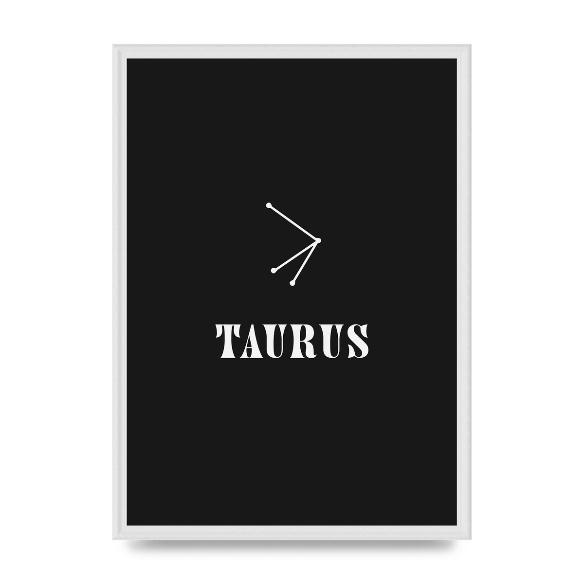 Minimalist Horoscope Star Sign Series Taurus Art For The Home - A2 framed