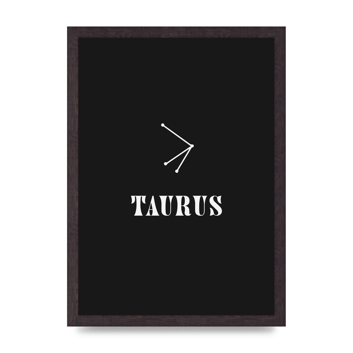 Minimalist Horoscope Star Sign Series Taurus Art For The Home - A3 framed