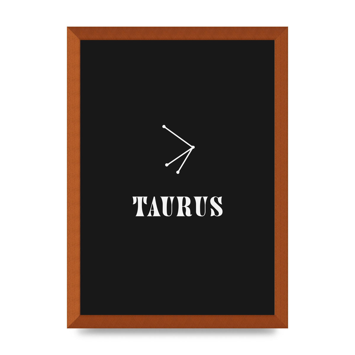 Minimalist Horoscope Star Sign Series Taurus Art For The Home - A3 framed