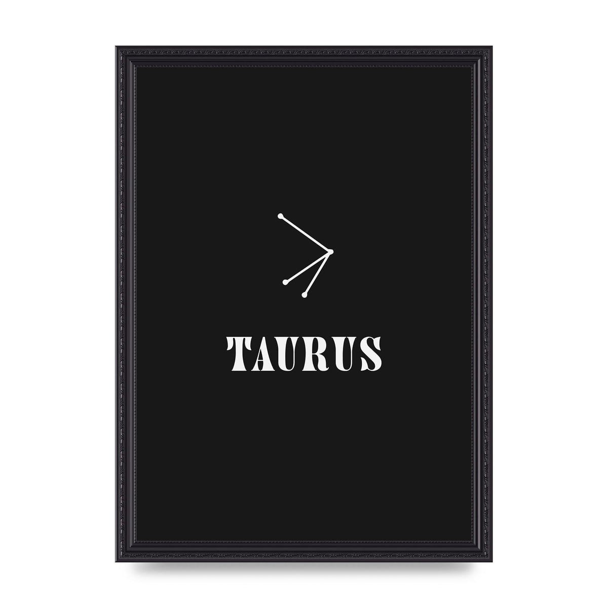 Minimalist Horoscope Star Sign Series Taurus Art For The Home - A3 framed