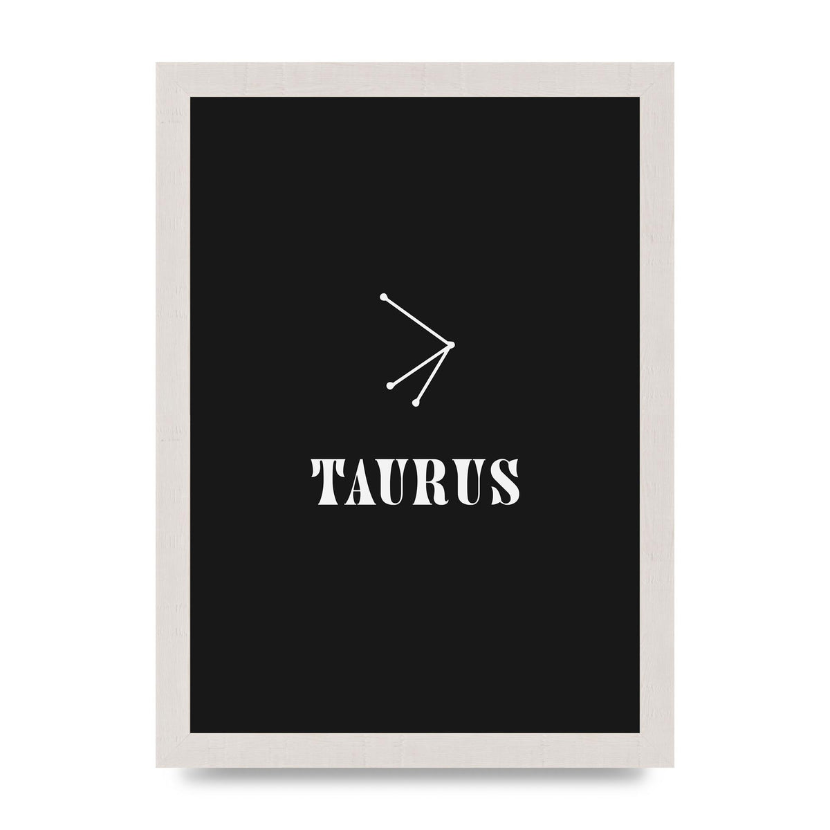 Minimalist Horoscope Star Sign Series Taurus Art For The Home - A4 framed