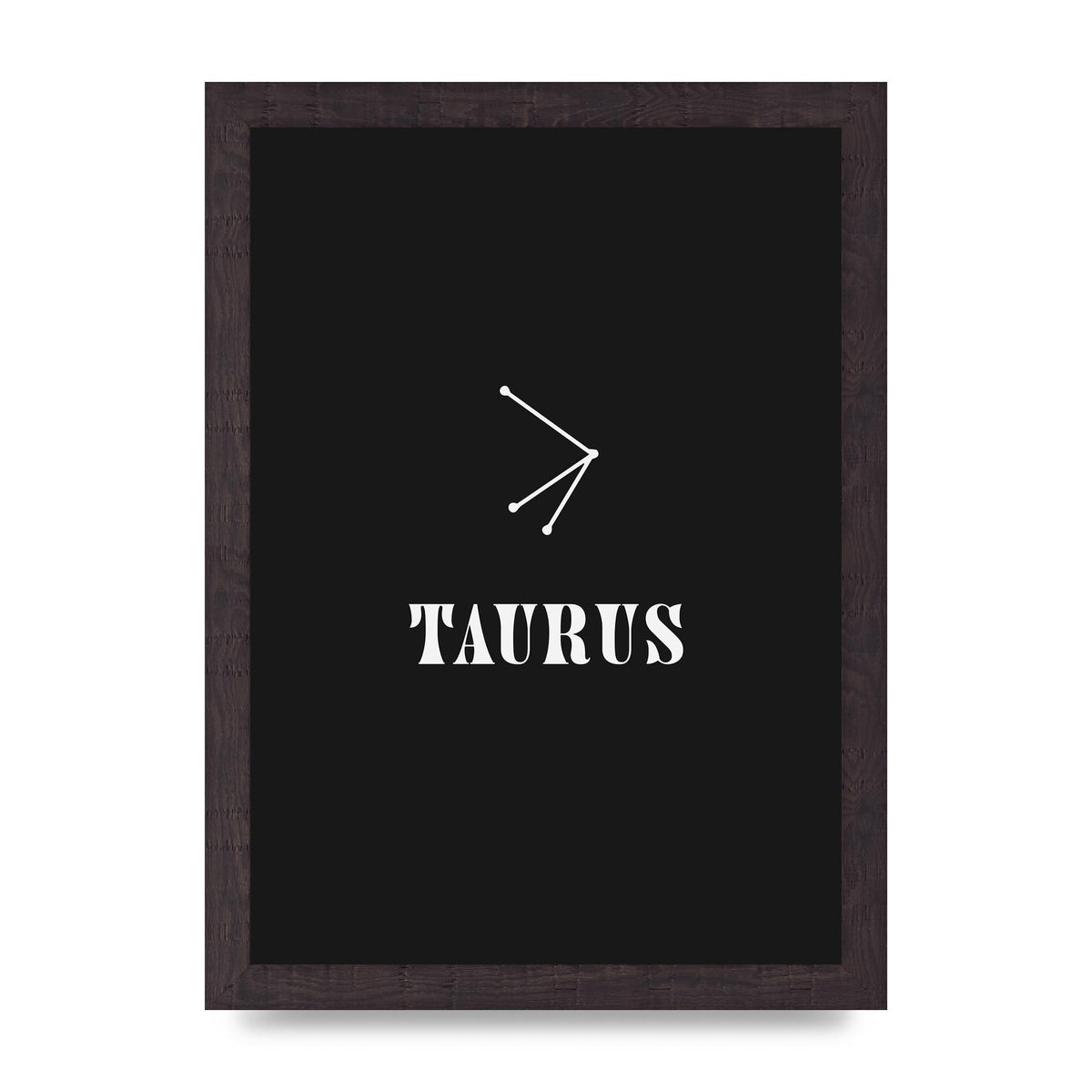 Minimalist Horoscope Star Sign Series Taurus Art For The Home - A4 framed