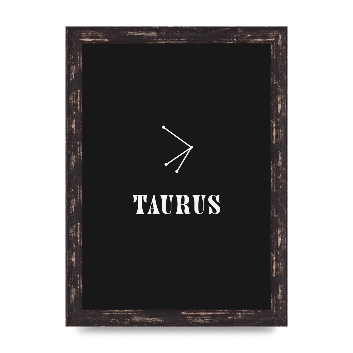 Minimalist Horoscope Star Sign Series Taurus Art For The Home - A4 framed