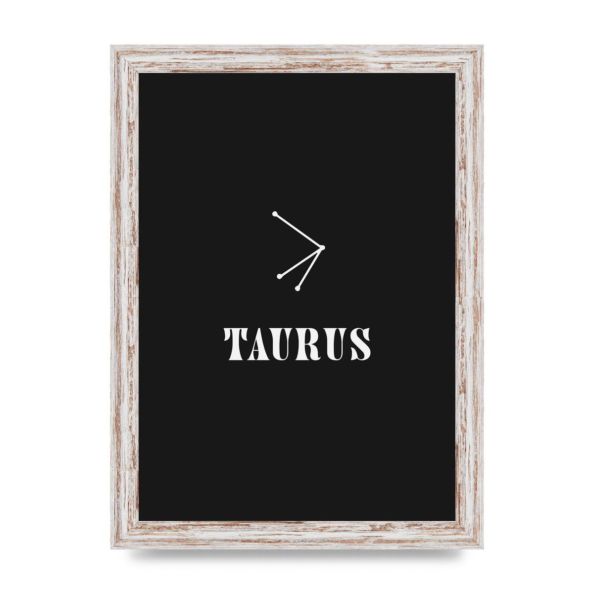 Minimalist Horoscope Star Sign Series Taurus Art For The Home - A4 framed