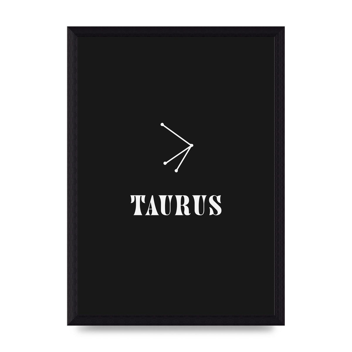 Minimalist Horoscope Star Sign Series Taurus Art For The Home - A4 framed