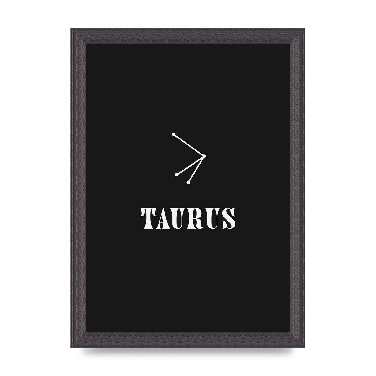Minimalist Horoscope Star Sign Series Taurus Art For The Home - A4 framed