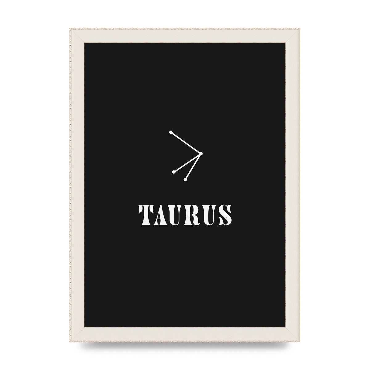 Minimalist Horoscope Star Sign Series Taurus Art For The Home - A4 framed