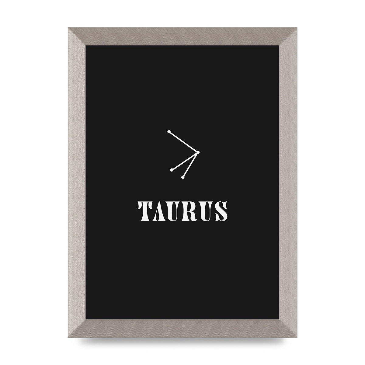 Minimalist Horoscope Star Sign Series Taurus Art For The Home - A4 framed