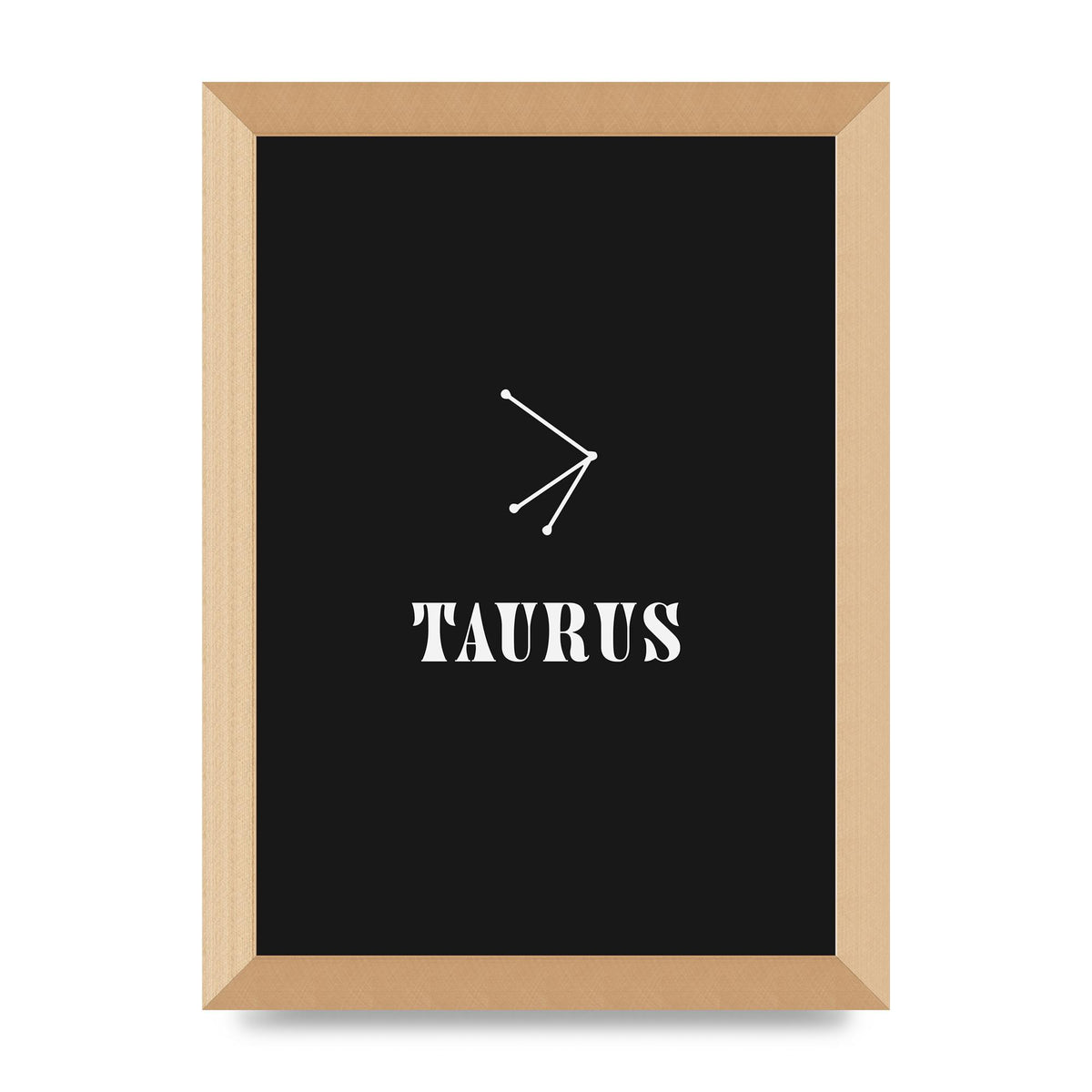 Minimalist Horoscope Star Sign Series Taurus Art For The Home - A4 framed