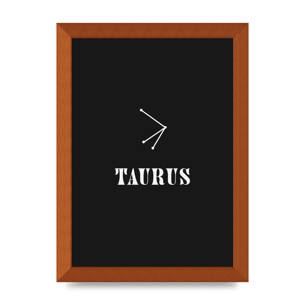 Minimalist Horoscope Star Sign Series Taurus Art For The Home - A4 framed