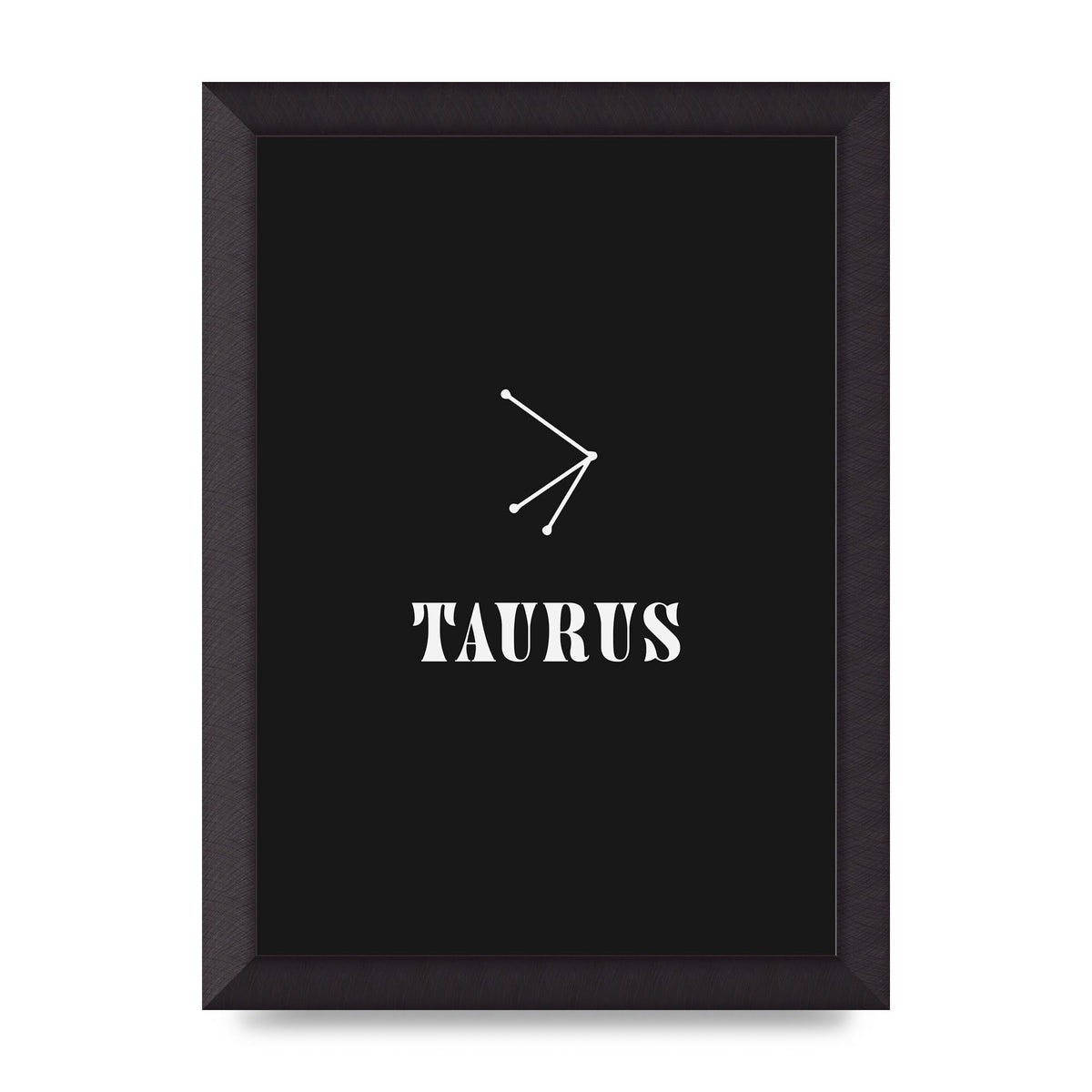 Minimalist Horoscope Star Sign Series Taurus Art For The Home - A4 framed