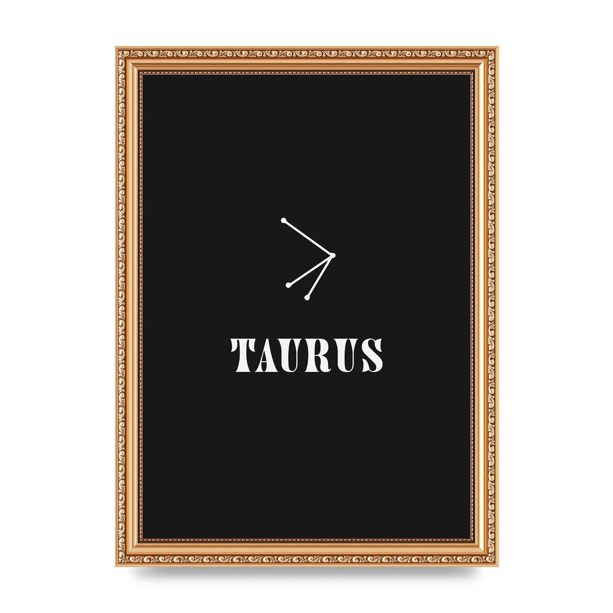 Minimalist Horoscope Star Sign Series Taurus Art For The Home - A4 framed