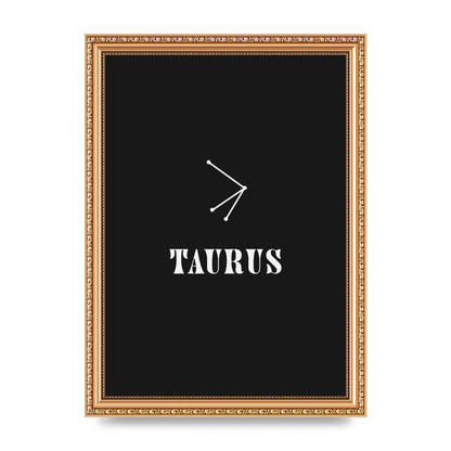 Minimalist Horoscope Star Sign Series Taurus Art For The Home - A4 framed